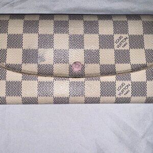 Louis Vuitton Checkered Cream and Gray Wallet